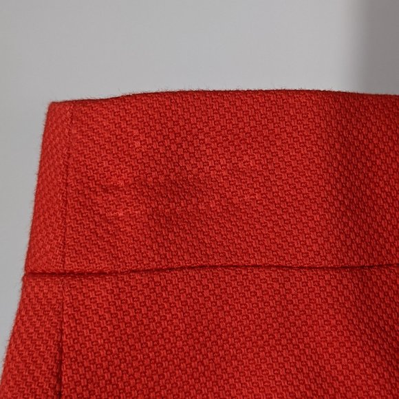 J. Crew Cotton Floral Scalloped Lace Mini Skirt Red Orange Red Style A4134 Sz 0 - Picture 5 of 7